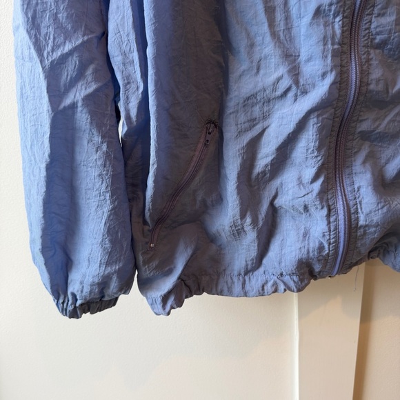 Vintage 90s Reebok Sport Women’s Windbreaker Full Zip Hood Blue Nylon Medium - Picture 4 of 8